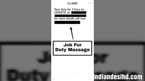 Indian desi duty massage job ad screenshot with phone number on indianandesihd.com
