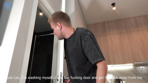 Leo Dee in tense bathroom standoff with step-sister before intense fuck