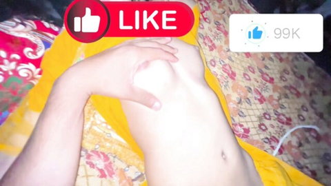 Desi Indian woman's thigh gripped intimately by stepbrother in steamy scene