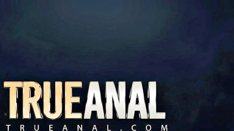 True Anal logo banner for hardcore rough anal porn videos and monster cock anal fucking.