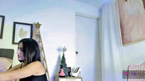 Jessibentz in steamy Chaturbate cam show, black tank top tease