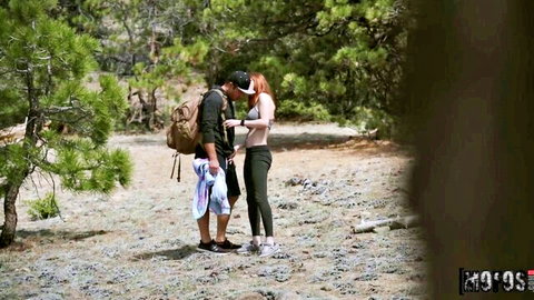 Pepper Hart close with Chad White outdoors, amateur tease