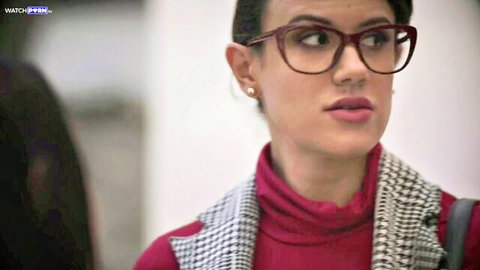 Penny Barber and Alex Coal in teasing lesbian encounter with glasses