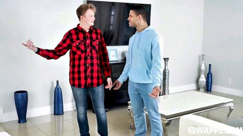 Willow Ryder & Gypsy Rose in steamy threesome with two men in casual clothes