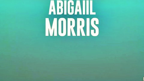 Abigail Morris performer name on teal promotional background
