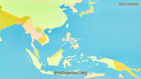 Southeastern Asia map from SUP-JAV.com highlighting Japan, Philippines, and regional countries