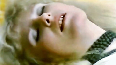 Vintage blonde in ecstasy, hairy pussy and ass pounded hard