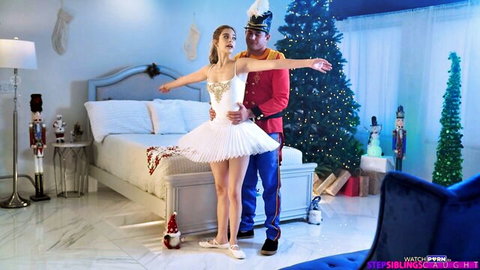 Molly Little in sexy ballet tutu with Nathan Bronson as toy soldier