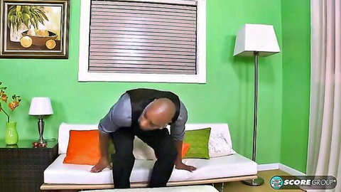 Black Buttmaster bent over in interracial anal scene with Amy Redhead