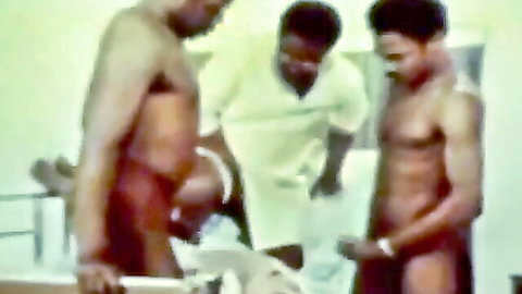 Busty nurse deepthroats massive black cock like a pro in classic porn scene