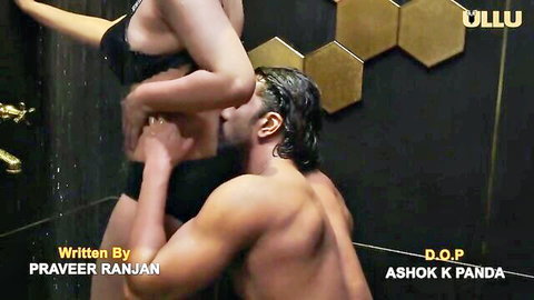 Indian slut with massive boobs in steamy shower sex scene