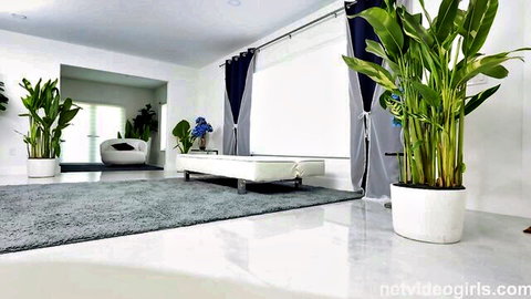 Cali's exclusive NVG setup in elegant white room, ready for hot action