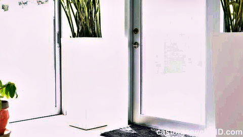 Xochi Moon casting couch setup in bright room with plants