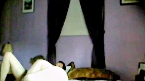 Chubby neighbor woman with legs spread getting pounded by man in bed