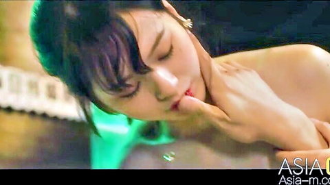 Chu Meng Shu topless seductive pose in AsiaM adult trailer