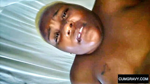 Squirtkvng shirtless close-up, ebony male with blonde hair in adult thumbnail