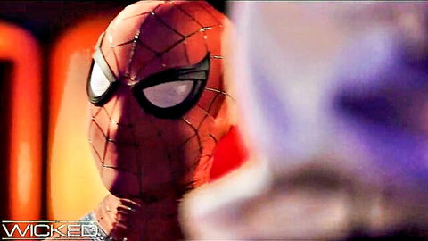 Blake Blossom as Gwen Stacy in Spideypool superhero parody sex scene