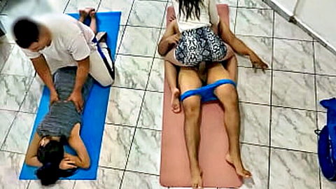 Asian couple gives erotic massage to client in NTR cuckold setup