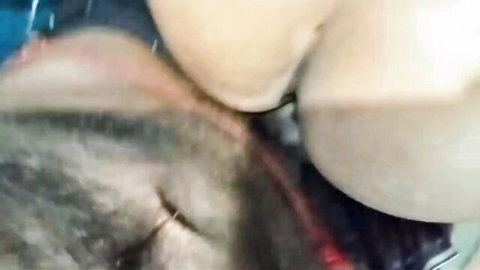 Hot Desi Indian wifey stands pulsating her curvaceous ass and vulva with pump