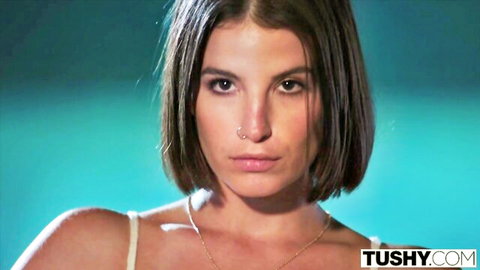 Gabbie Carter stares intensely in Tushy thumbnail, post-sex glow with Mick Blue