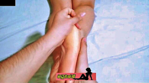 Sri Lankan babe's feet massaged in erotic rubdown prelude to creampie