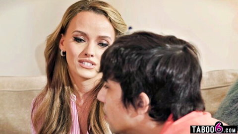 Pristine Edge chats intimately with stepson Ricky Spanish in pink top