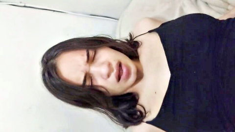 Hot Indian teen in black camisole moaning in ecstasy during intense sex