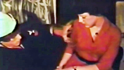 Vintage sailor's girl closeup blowjob in red dress, classic XXX action