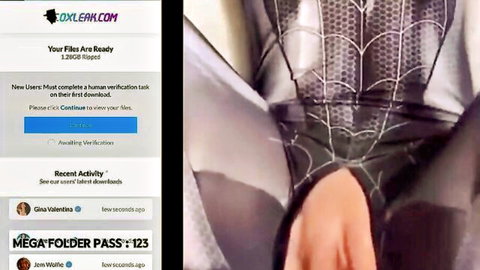 Toxleaks download verification page for leaked porn files with Mega folder pass