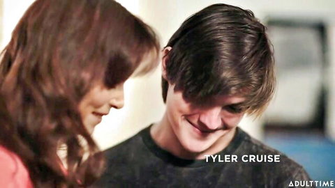 Carrylight MILF stepmom huge tits bounce caught with stepson Tyler Cruise