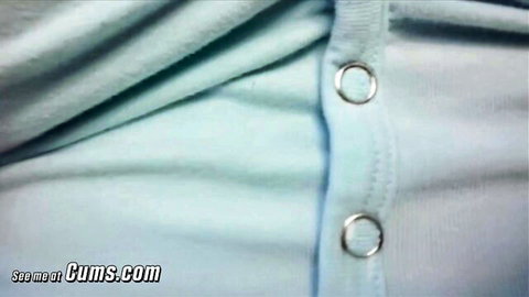 Woman in light blue snap-crotch outfit teasing, wild blowjob and toy play on big cock