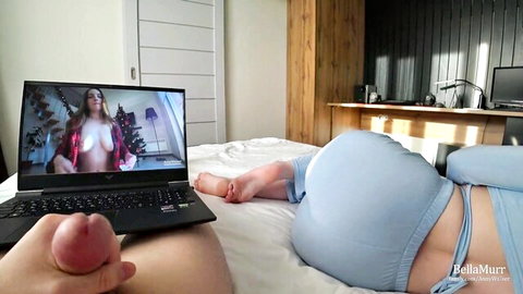 Anny Walker in Santa lingerie POV stepsis family therapy, viewer masturbating