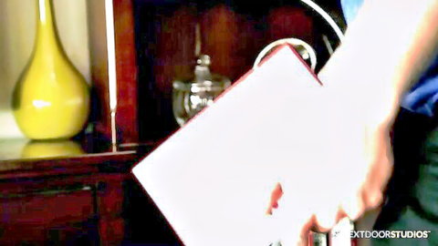 Teaser thumbnail of indoor setup with vase and hand holding folder for step-sibling tattooed couch scene