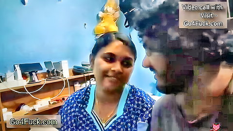 Tamil housewife in steamy clothed embrace with boyfriend in home video