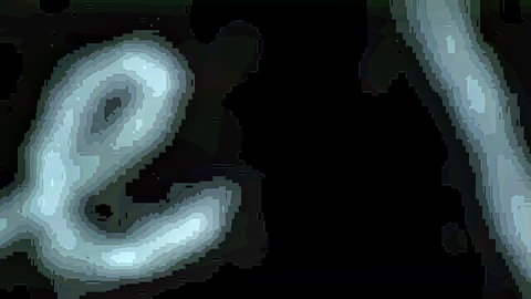 Glowing cyan neon letter E on black background