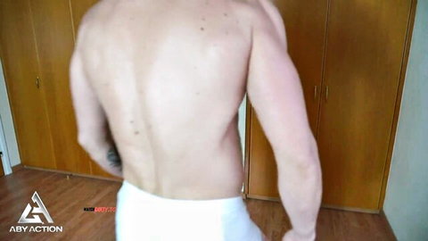 AbyAction blonde drilled hard from behind by muscular stud