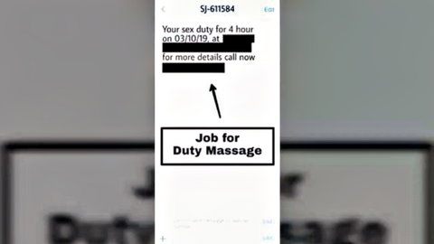 Text ad for duty massage sex job on 03/10/19, call for details