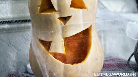 Margo von Teese Halloween pumpkin thumbnail for intense anal sex video