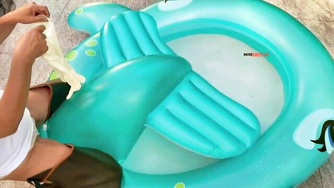 Yellowdreamcap in Le Chameau boots, POV fetish with inflatable toy, dirty talk masturbation