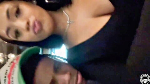 Busty black stepmom teases Lil D with cleavage in selfie