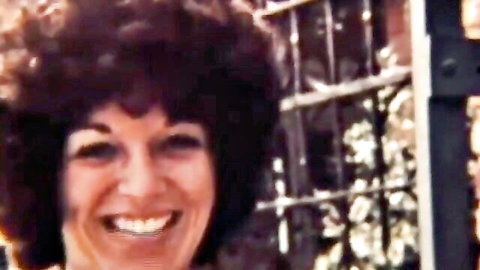 Vintage smiling woman with curly hair in retro hairy pussy porn thumbnail