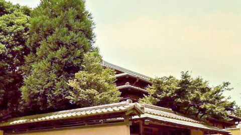 Traditional Japanese house exterior in bondage wife training JAV GMA-057