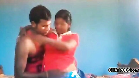 Young Desi couple in passionate embrace, amateur Indian intimacy