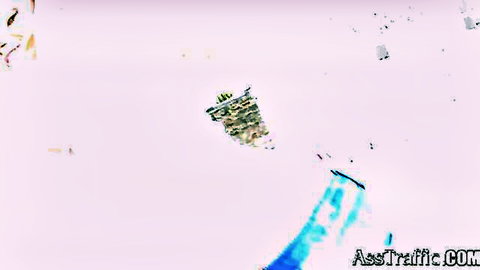 Blurry pink background with green abstract shapes and AssTraffic.com watermark