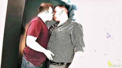 Two men passionately kissing in close embrace, exploring bisexual desires