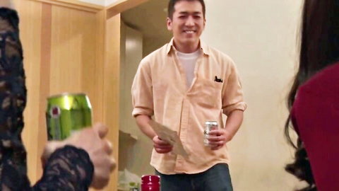 Japanese man with two beauties in casual steamy bisexual preview SW407