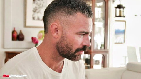 Mature bearded stepdad in white tee from Sophia Lux hardcore pounding scene