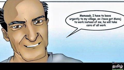Savita Bhabhi comic: Maid urgently leaves, introduces Manoj for work and massage