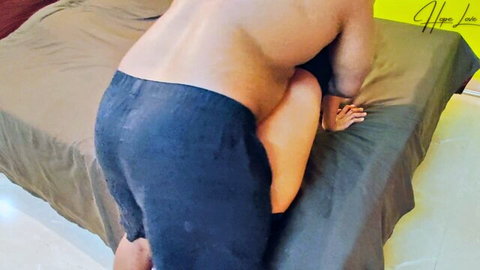 Malay nubile pounded doggy style by boyfriend, Japanese friend watches