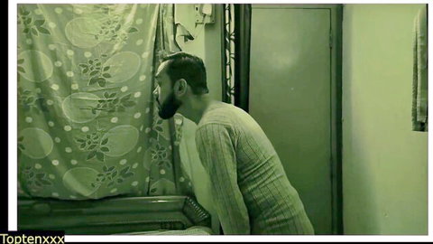 Bearded Indian man bends over exposing ass in amateur couple preview